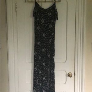 spaghetti strap maxi dress with side slit